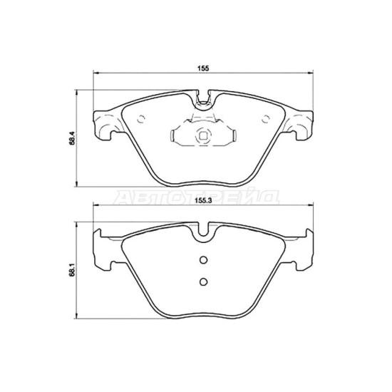 Колодки тормозные передн BMW 5 F10 530i BREMBO