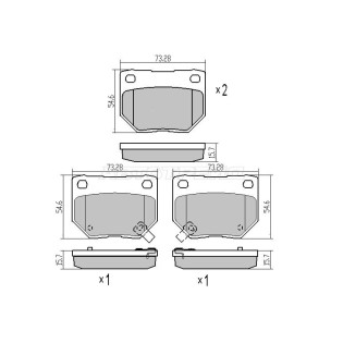 Колодки тормозные зад SUBARU IMPREZA GD/GG 00-07 SAT