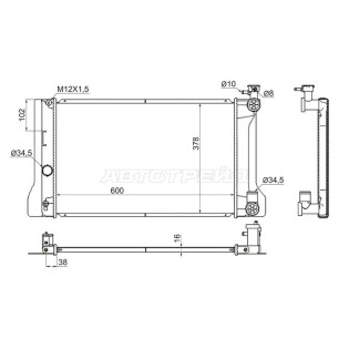 Радиатор Toyota Allion (T260) 07-16 / Premio 07-16 / Wish 09-17 SAT