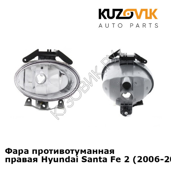 Фара противотуманная правая Hyundai Santa Fe 2 (2006-2011) KUZOVIK Фара противотуманная правая Hyundai Santa Fe 2 (2006-2011) KUZOVIK