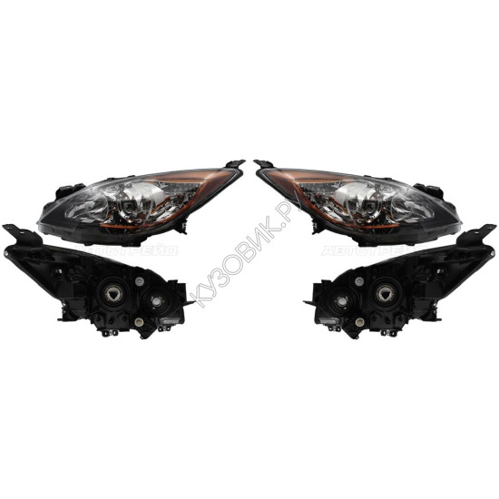 Фары Мазда Мазда 3 Mazda Mazda-3 BL (2009-2012) комплект 2 штуки левая и правая SAT высокое качество