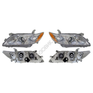 Фары Тойота Камри Toyota Camry V40 (2006-2011) комплект 2 штуки левая и правая SAT высокое качество