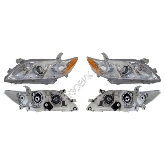 Фары Тойота Камри Toyota Camry V40 (2006-2011) комплект 2 штуки левая и правая SAT высокое качество